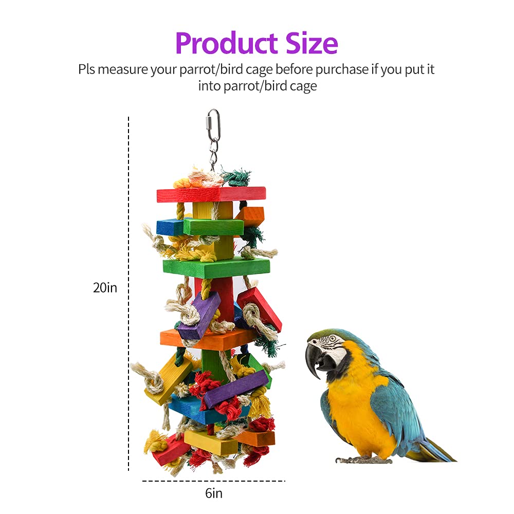 RUBY.Q parrot toy with top hook installs quickly and securely