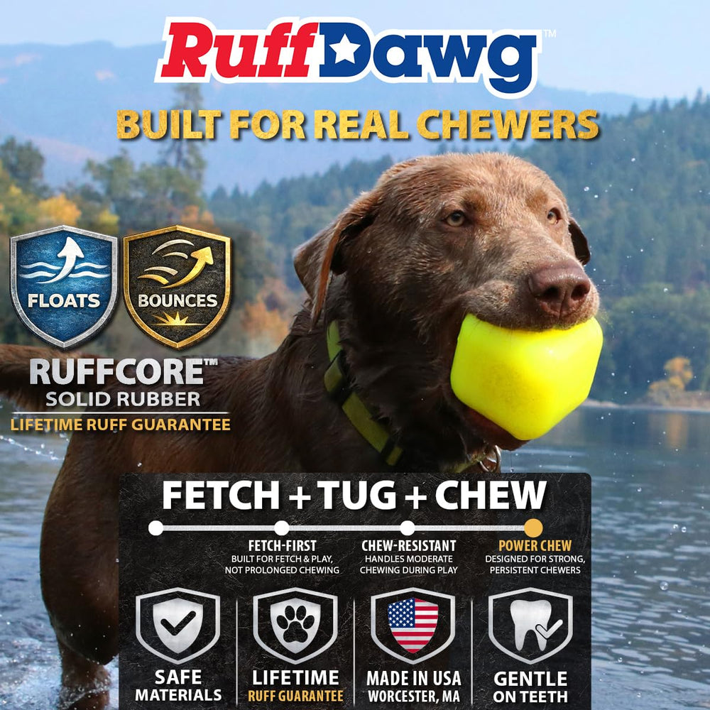 Ruff Dawg Cube floating on water for pool and lake retrieves.