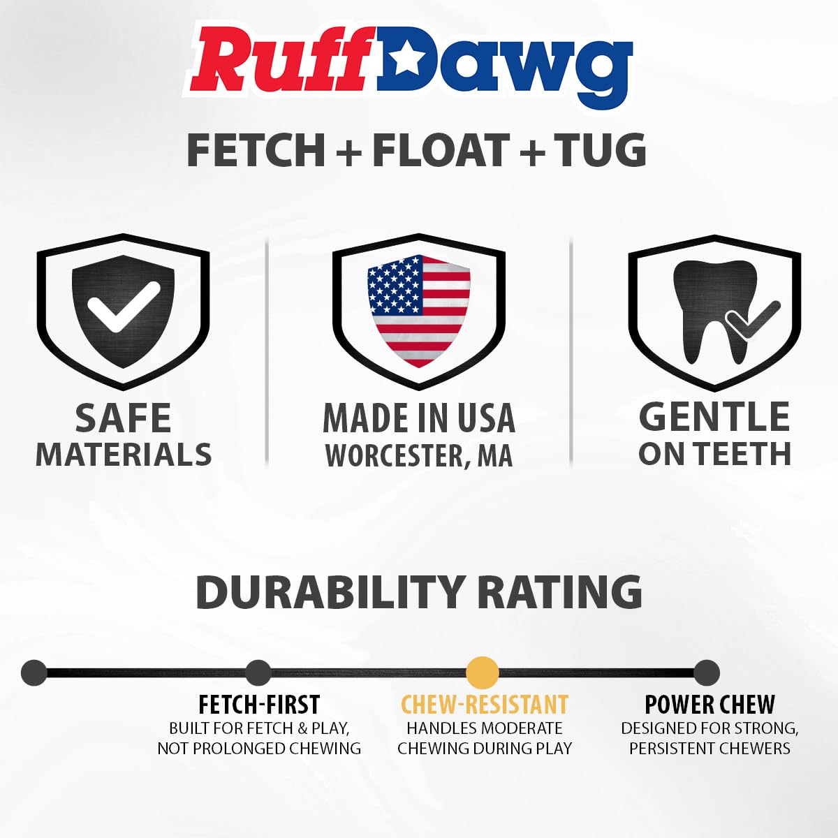 Ruff Dawg Interactive chase design encourages active fetch sessions.