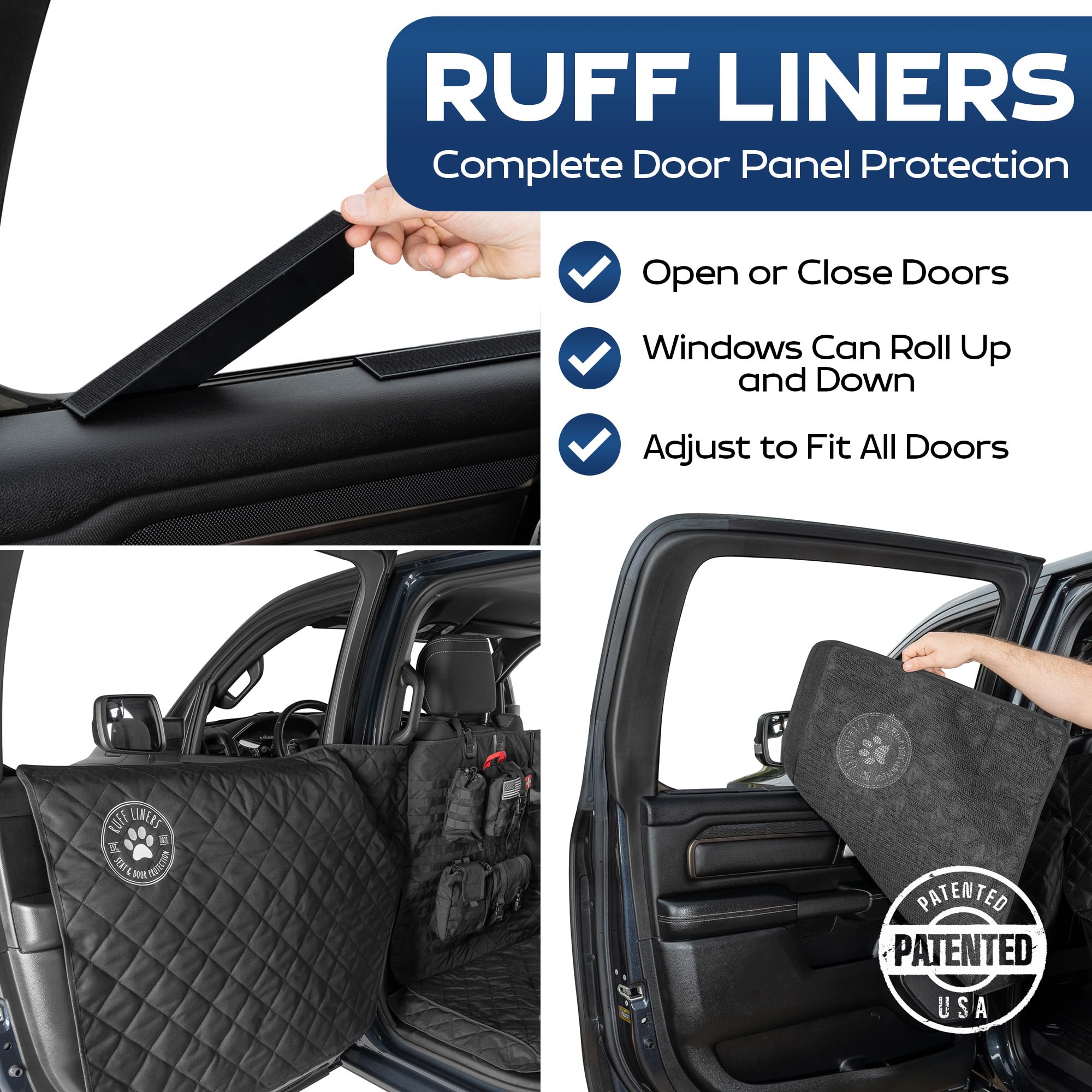 Ruff Liners door panel protection keeps doors pristine while your dog rides.