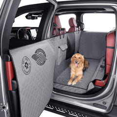 Ruff Liners XL floor cover protects back seat area from dirt and pet hair.