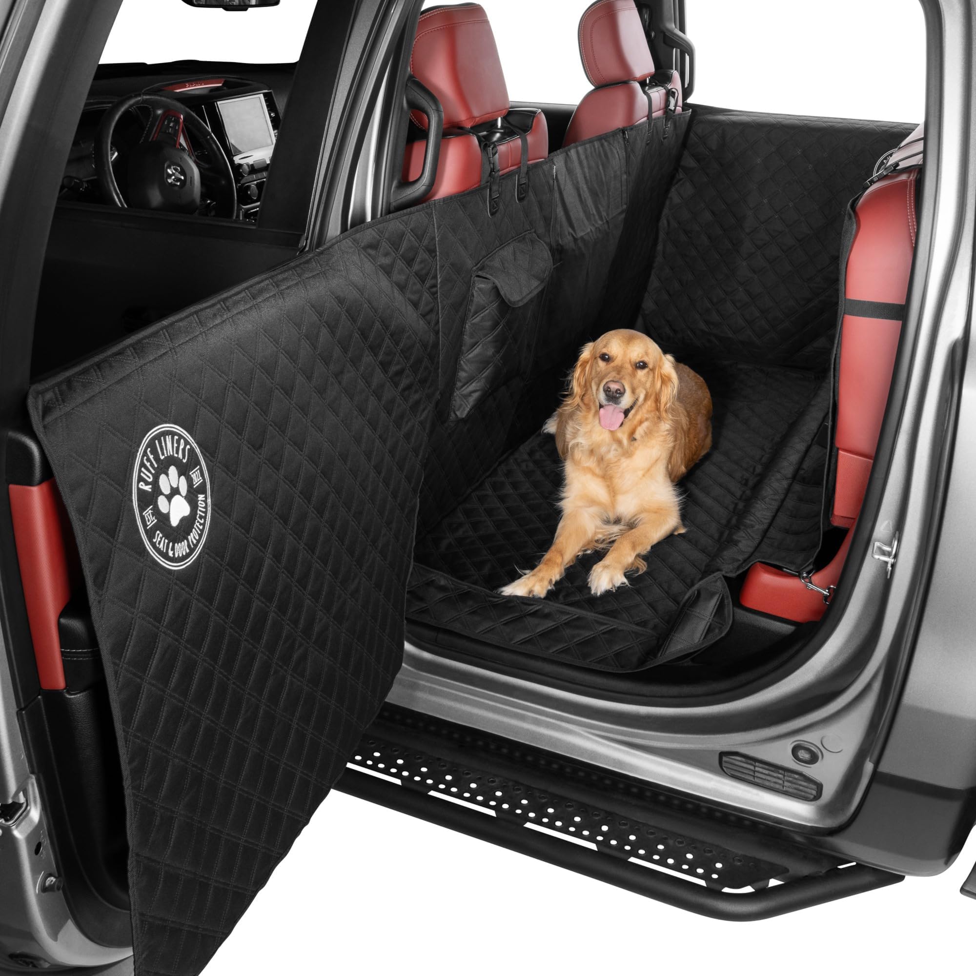 Ruff Liners XL floor cover with door protection safeguarding backseat and doors during muddy trips