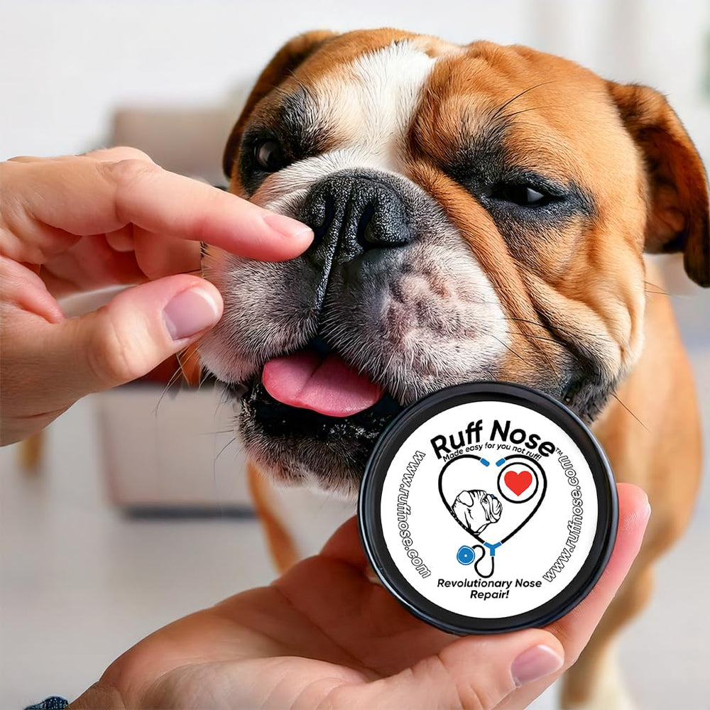USA-made RuffNose balm in a compact tin