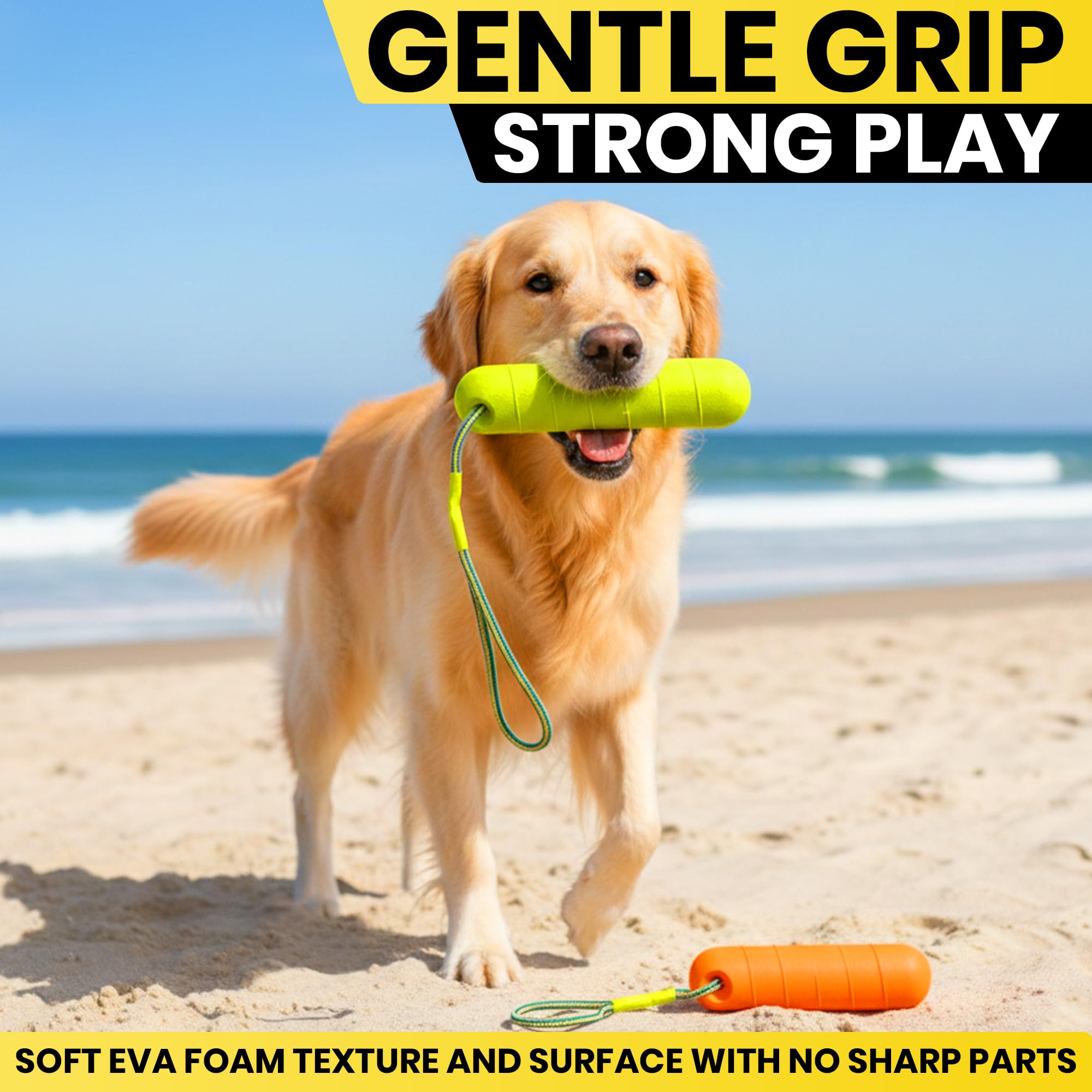 Ruffify EVA bumper with soft feel, gentle on teeth during play