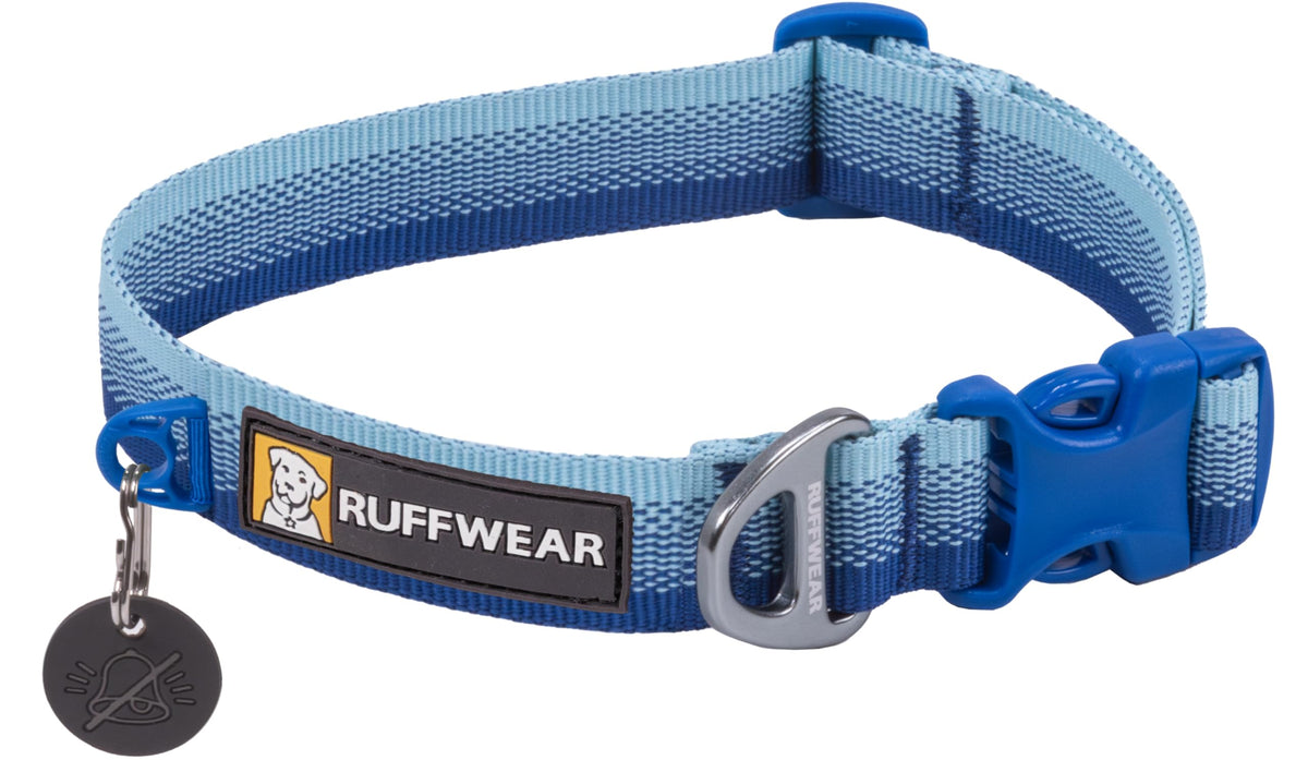 Ruffwear Front Range collar coastal fade closeup showing sturdy buckle for daily adventures