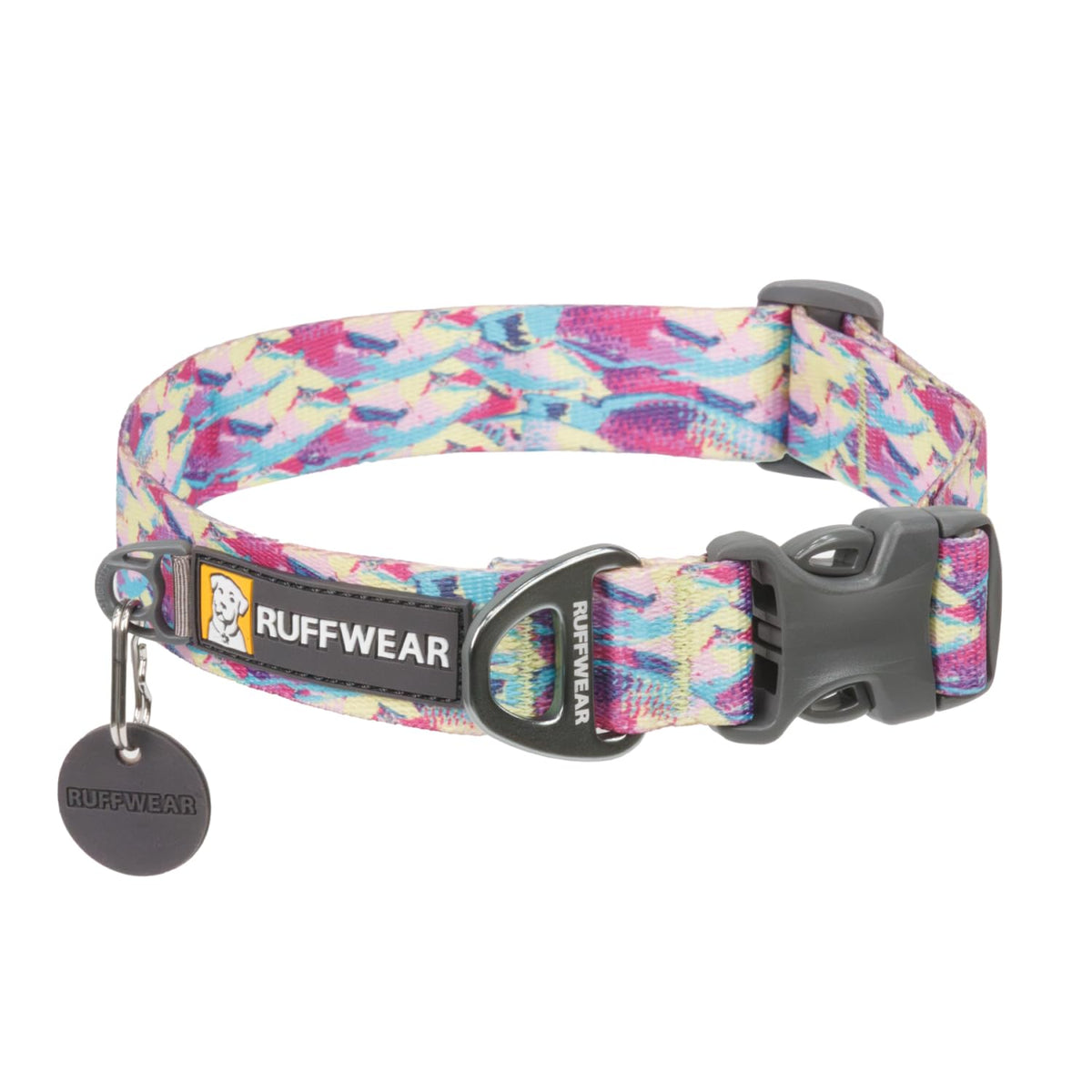 Ruffwear Front Range collar with adjustable Tubelok webbing for a secure, comfortable fit.