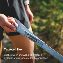 Close-up of Crux Clip on Ruffwear leash, secure lock in action.