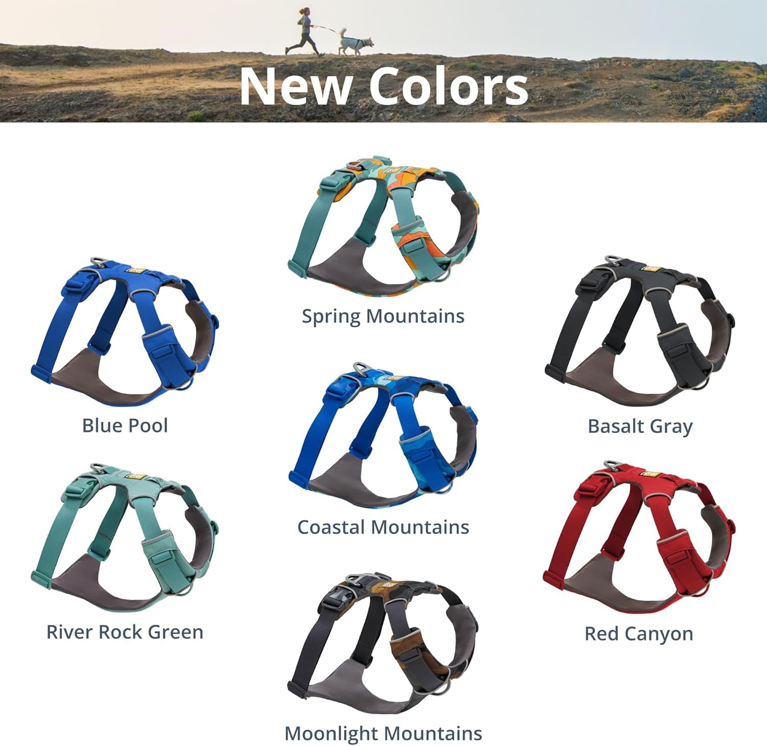 Ruffwear Front Range reflective trim and beacon light loop improve dawn visibility.