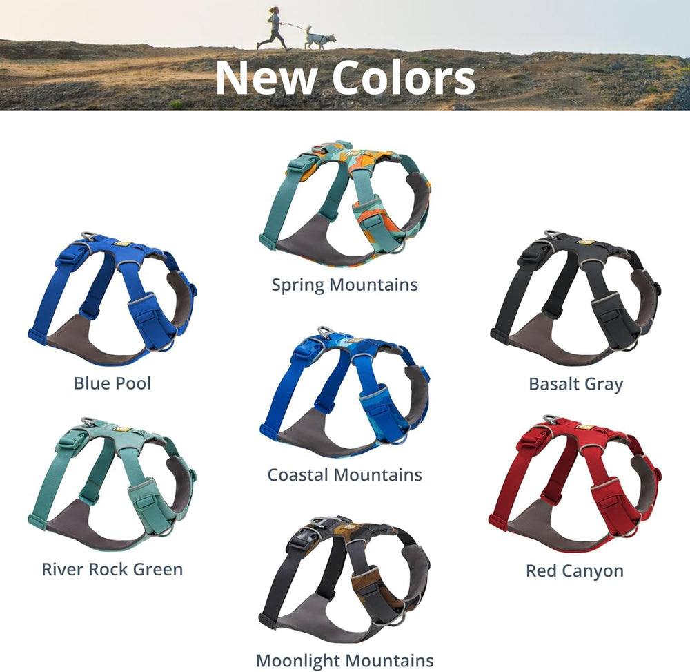 Ruffwear Front Range reflective trim for visibility in low light.