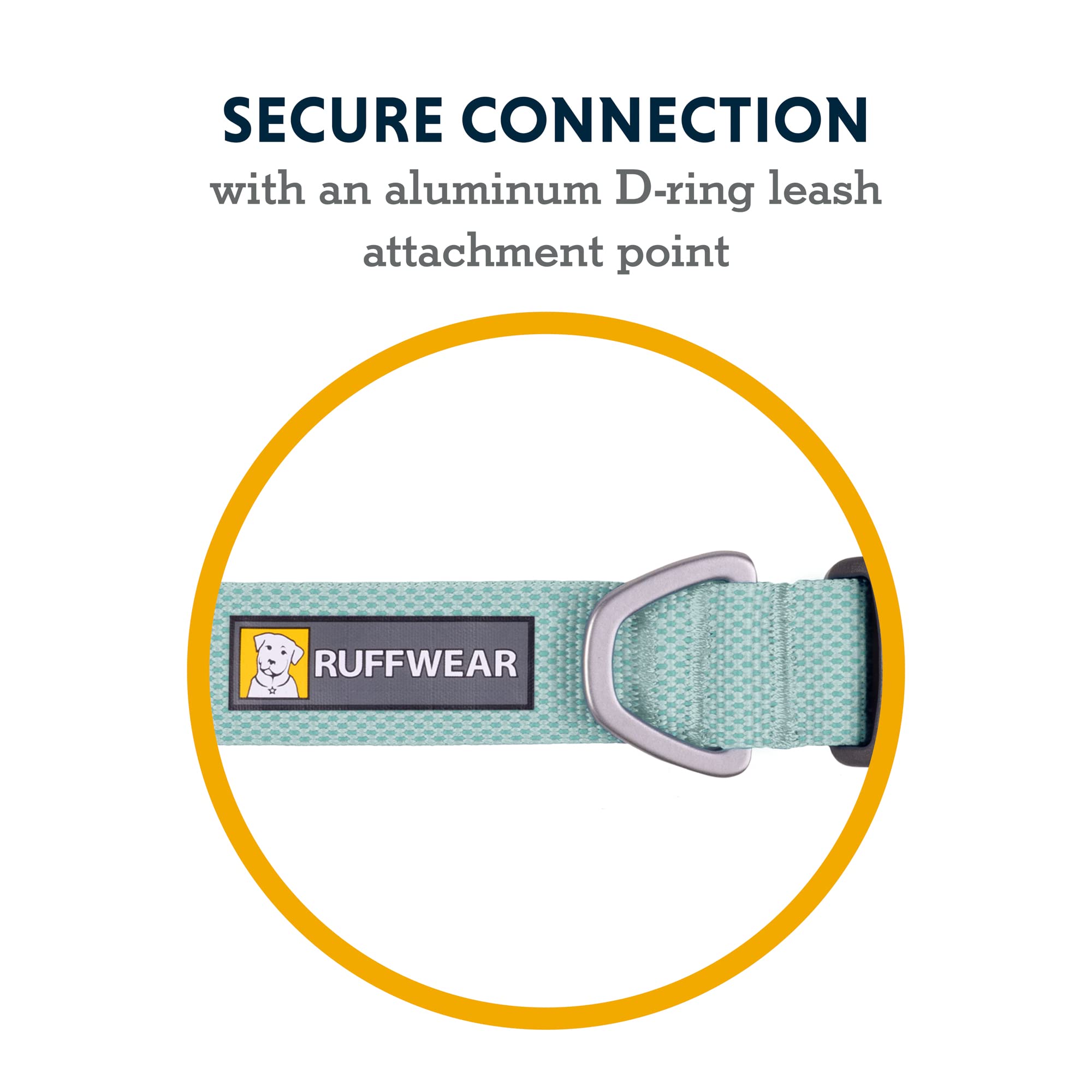 Ruffwear Hi & Light collar minimizes noise for quiet trail time.