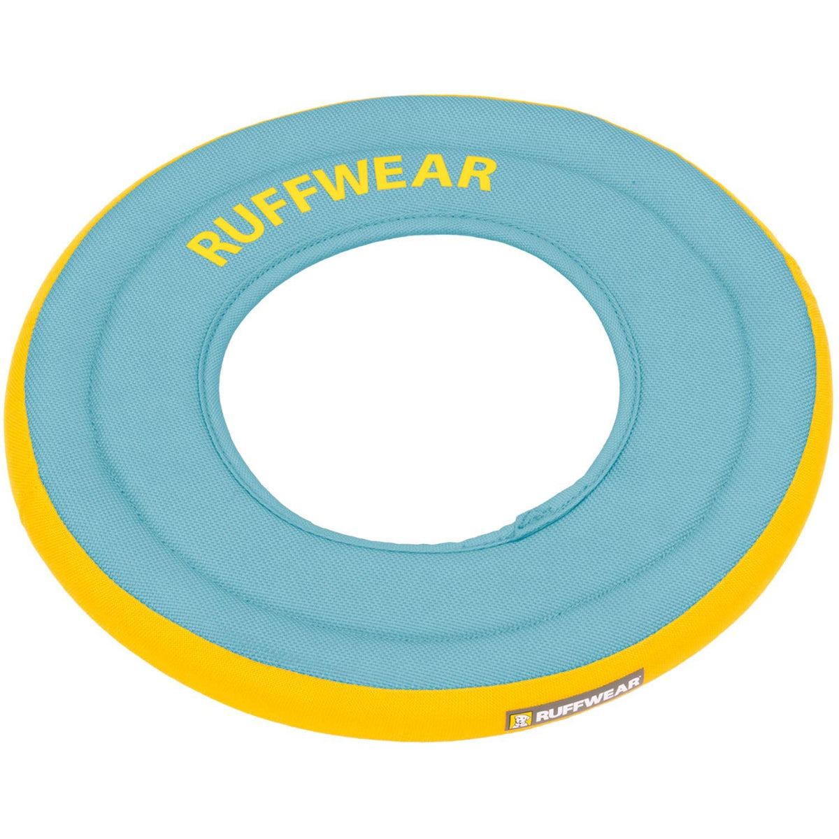 Ruffwear Hydro Plane disc on water, highly visible for easy retrieval