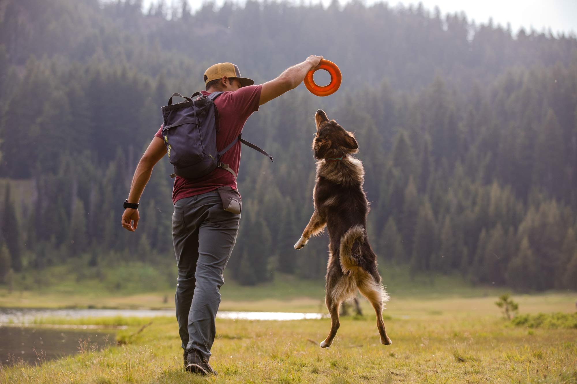 Ruffwear Hydro Plane in snow for versatile year-round play