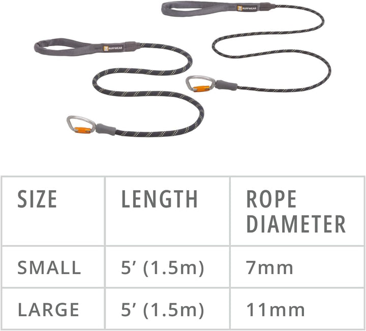 Ruffwear Knot-a-Leash locking carabiner closeup emphasizing twist-free operation.