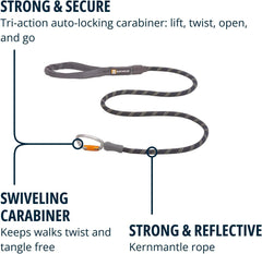 Ruffwear Knot-a-Leash tubular handle grip during comfortable daily walks.