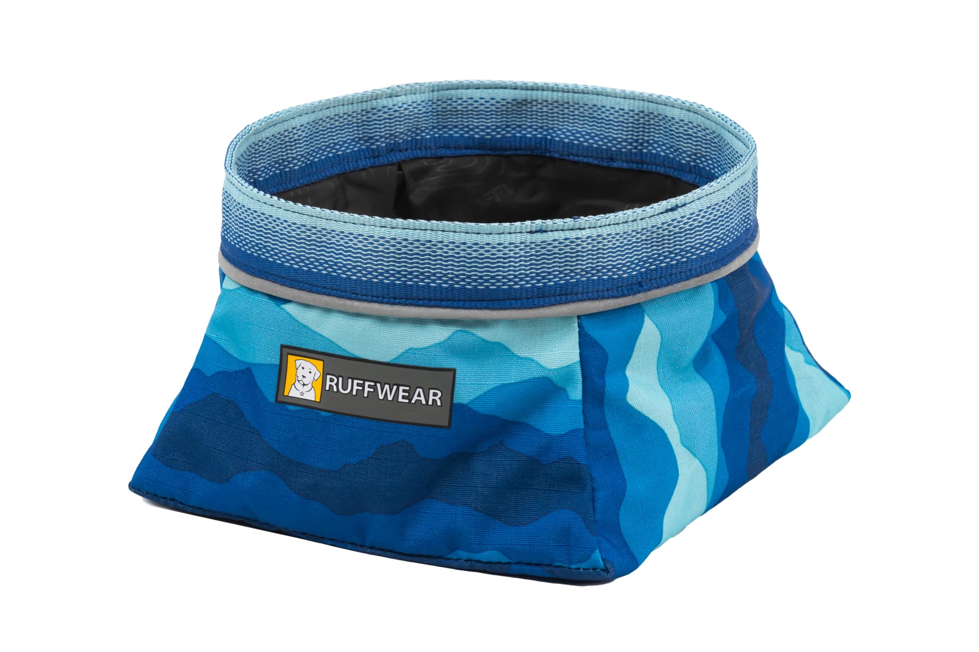 Ruffwear Quencher collapsible dog bowl, 1 L, compact for trail packing.