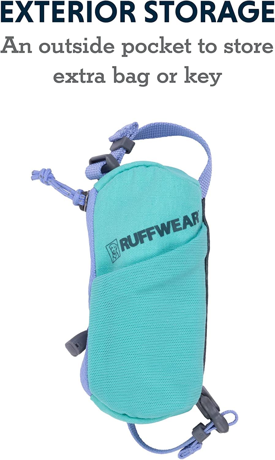 Ruffwear Stash Bag Mini mesh pocket for extras on the go.