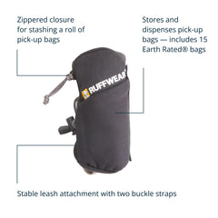 Ruffwear Stash Bag Mini side slot enables one-handed bag release.