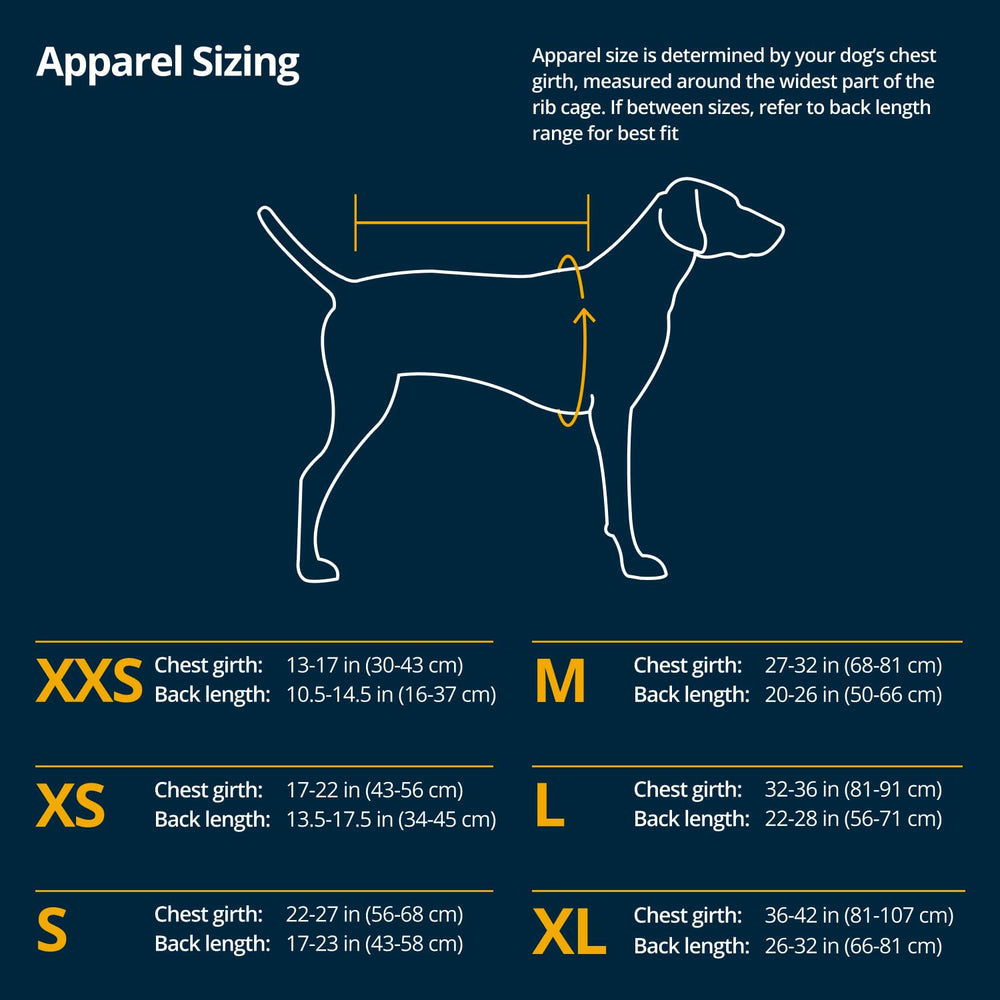 Ruffwear Sun Shower raincoat side view highlights flexible fit for active movement.