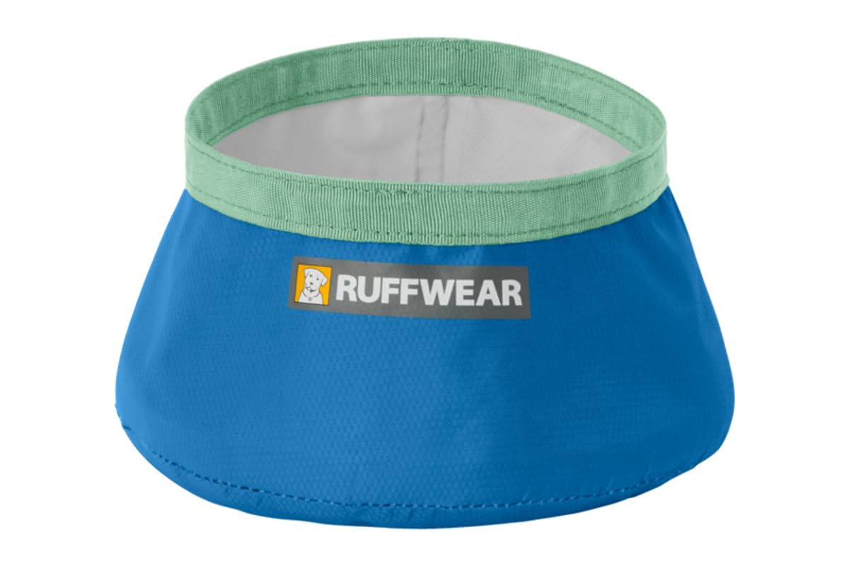 Ruffwear Trail Runner Bowl folded in pocket for on-the-go hydration.