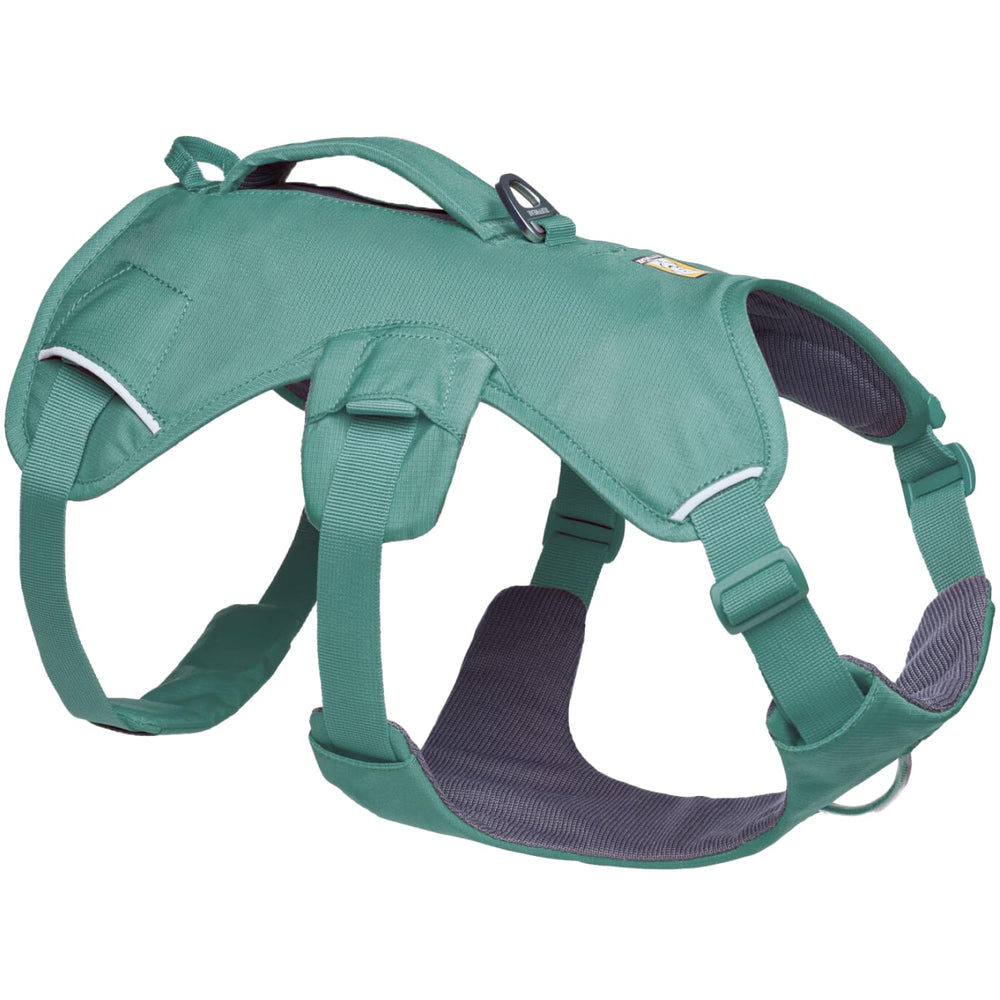 Ruffwear Web Master harness back V-ring for secure leash connection on rugged trails