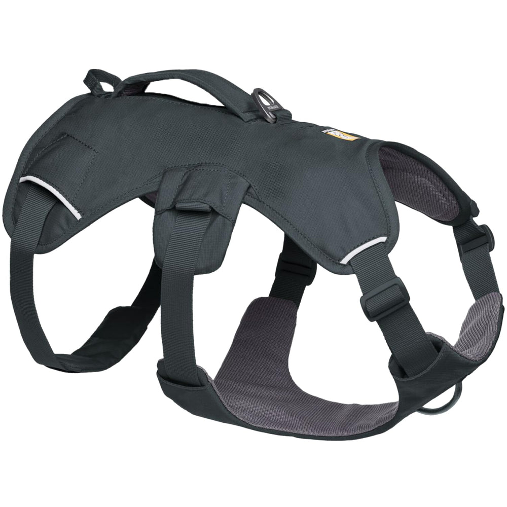 Ruffwear Web Master harness with reinforced lift handle for mobility assistance.