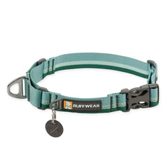 Ruffwear Web Reaction collar with escape-proof buckle for secure play.