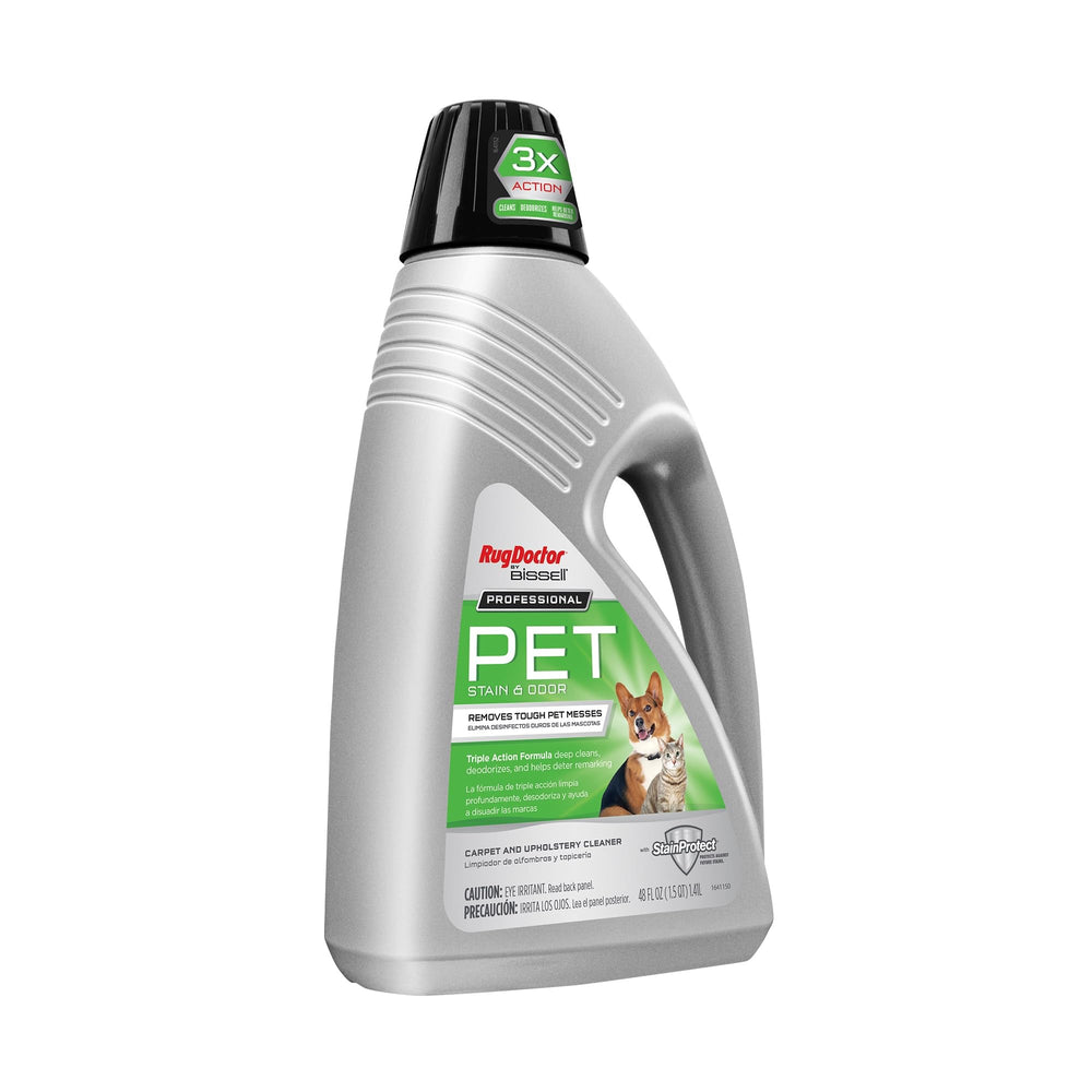 Rug Doctor BISSELL odor-elimination technology graphic emphasizes refreshed, odor-free rooms.