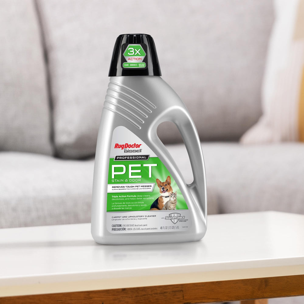 Rug Doctor BISSELL upright-cleaner compatibility image shows easy use in home machines.
