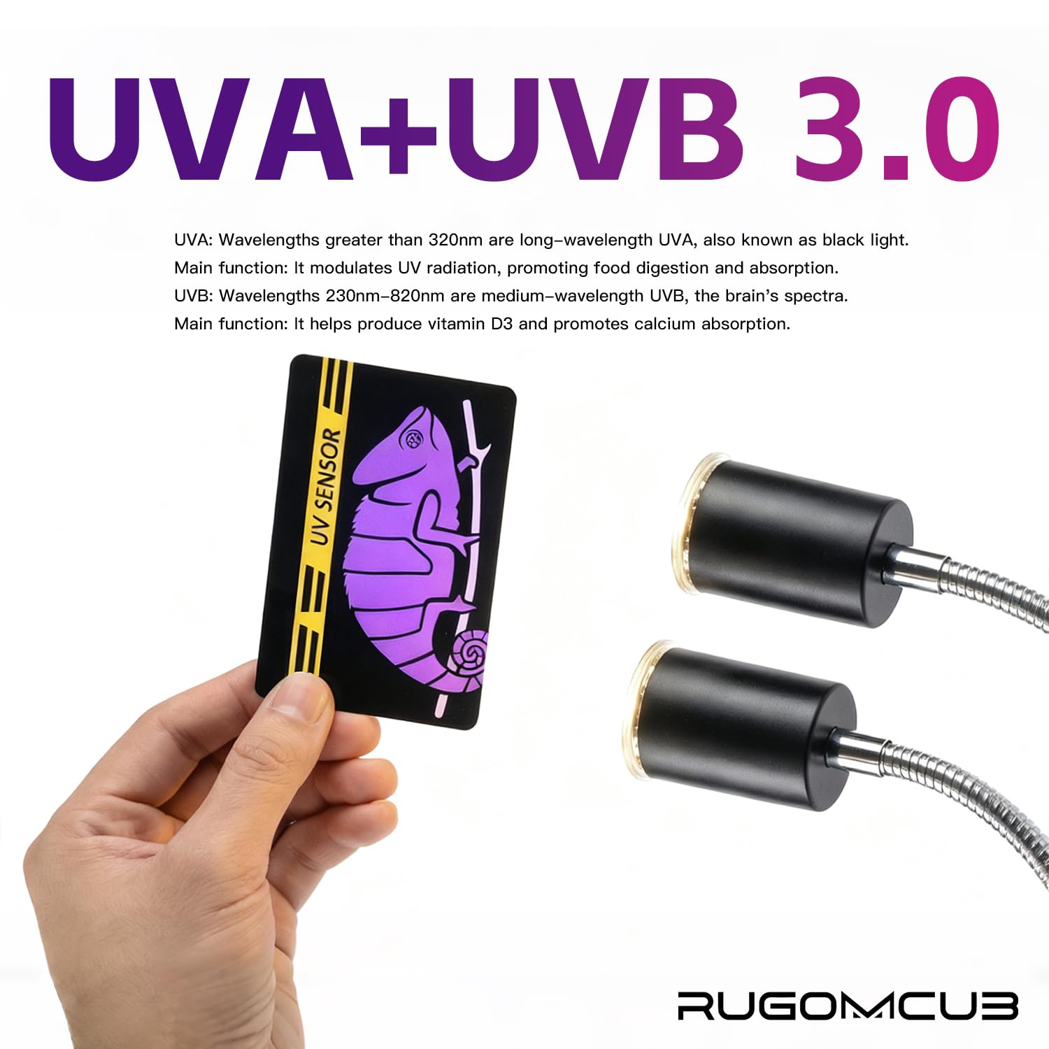 RUGOMCUB built-in timer and hygrothermograph aiding stable day-night cycles