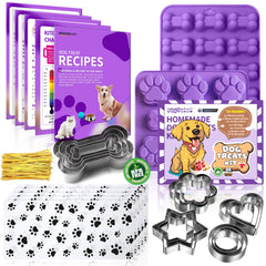 RUGVOMWM silicone dog treat molds in a 2-pack for easy, customizable treats.