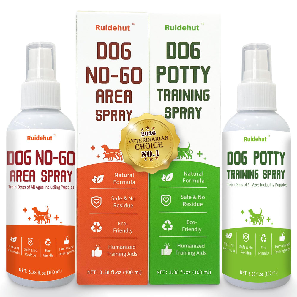 Ruidehut dog potty training spray duo bottles for effective guidance