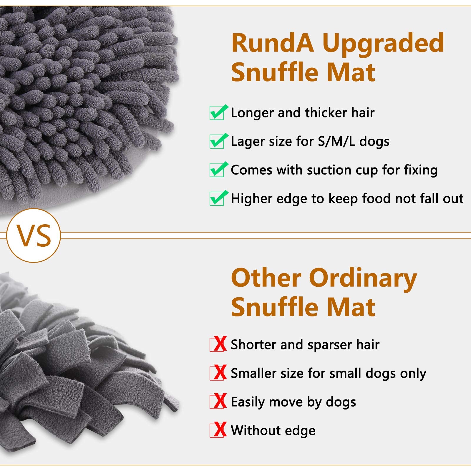 Rundik Snuffle Mat non-slip base keeping mat in place during play