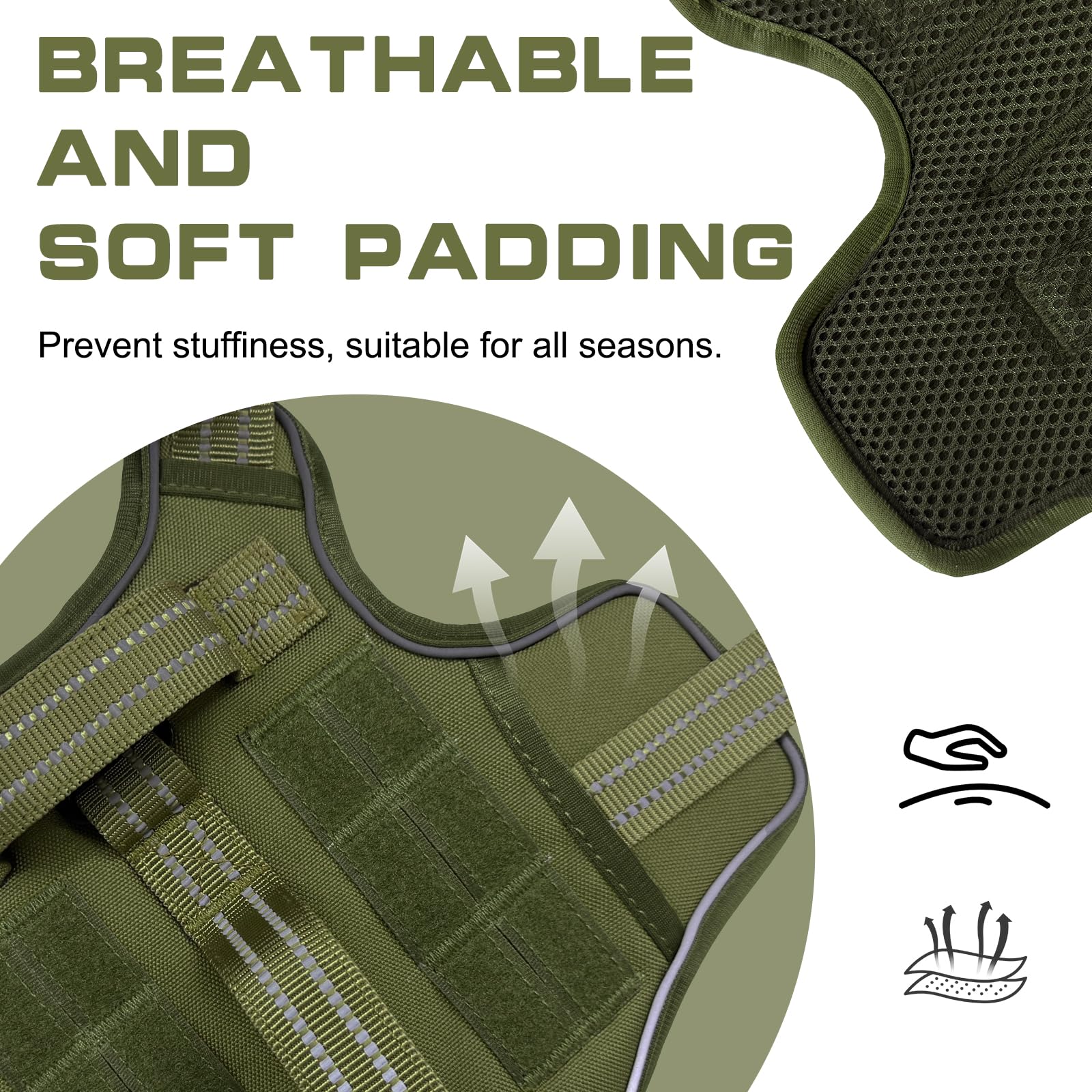 RunFido adjustable neck, chest, and belly straps for precise fit.
