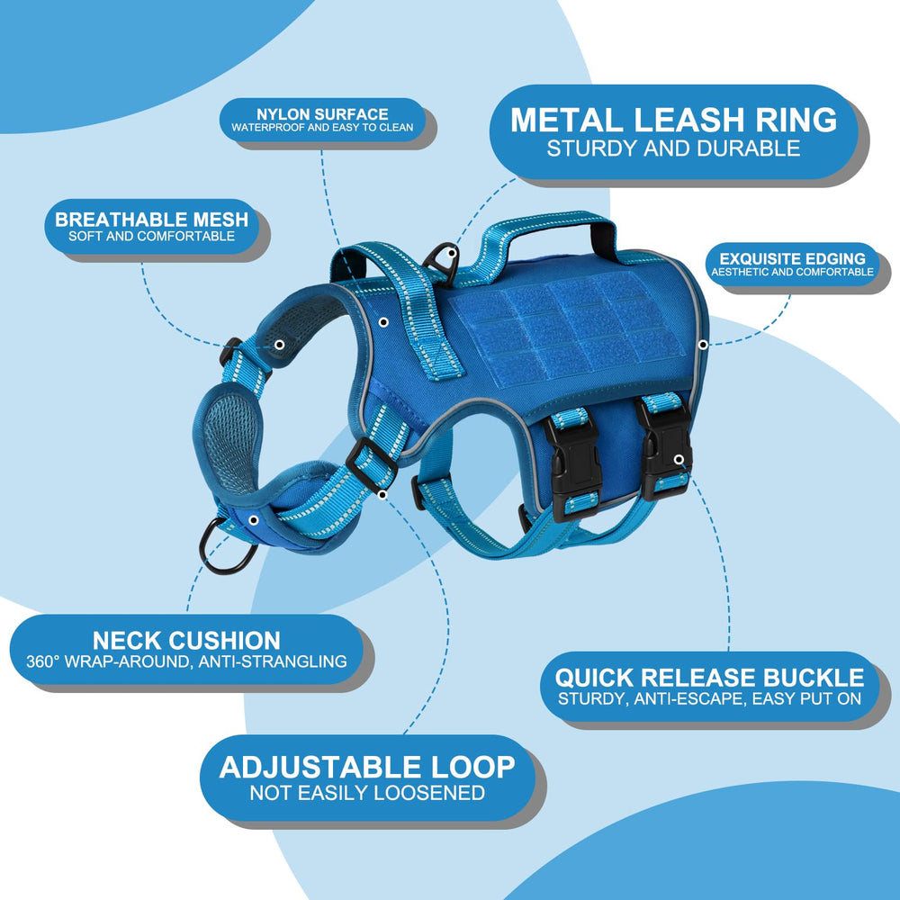 RunFido harness dual handles provides secure grip for quick control.