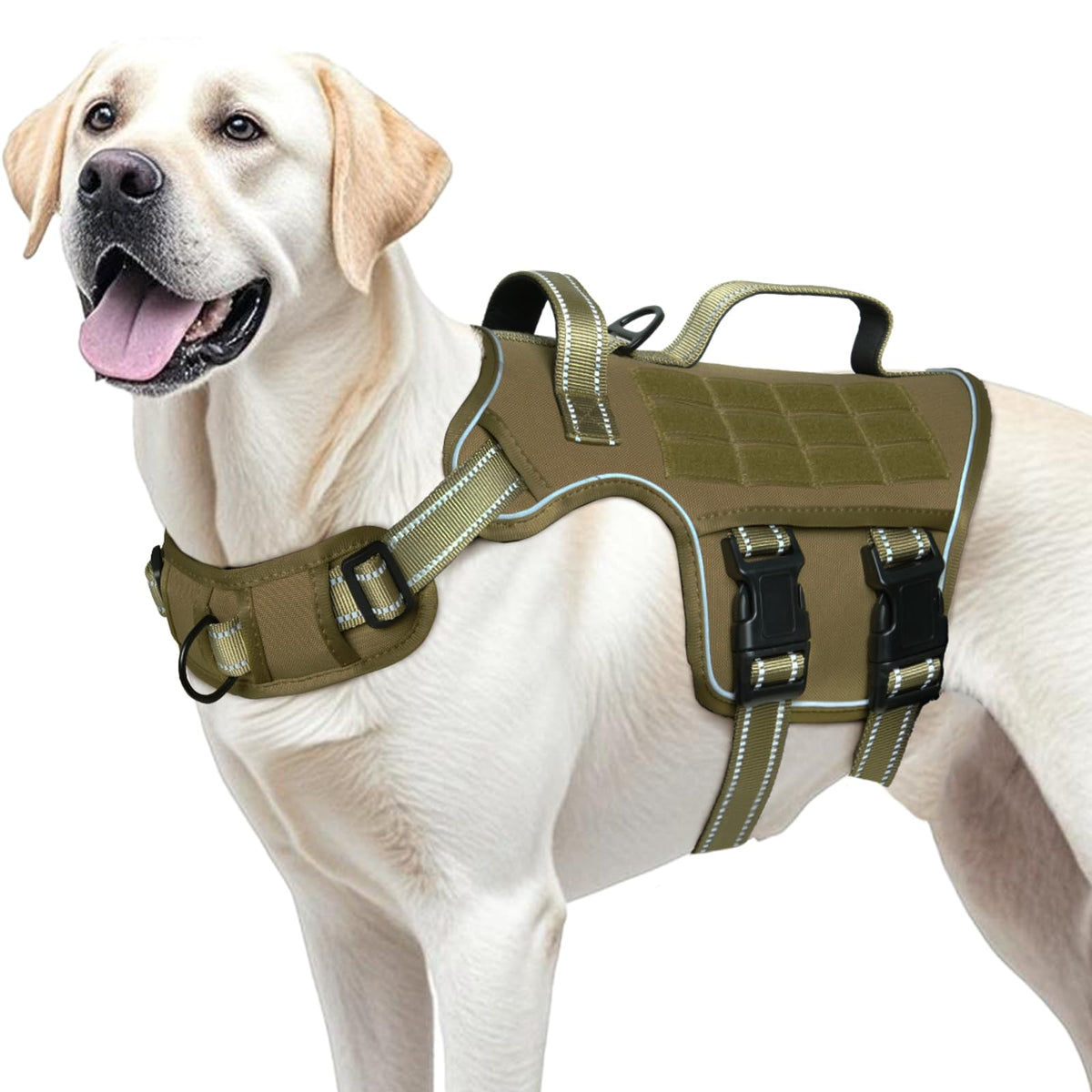 RunFido heavy-duty harness with front leash ring for no-pull training and control
