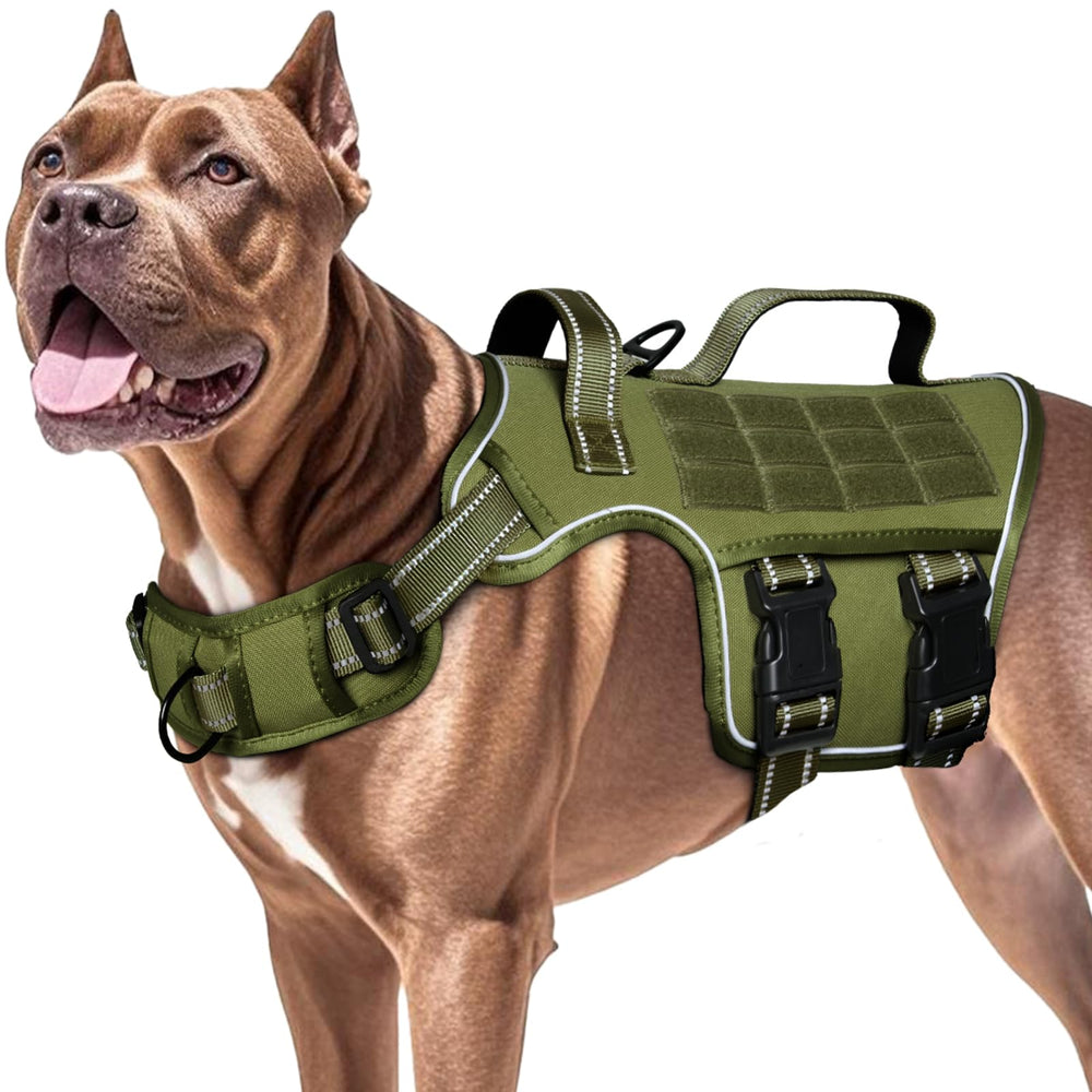 RunFido heavy-duty dog harness front no-pull in action for training safety.
