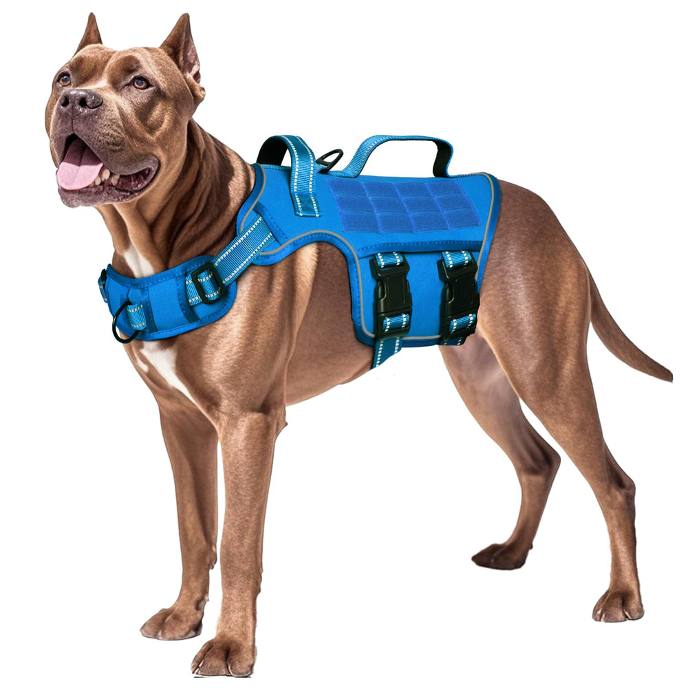 RunFido heavy-duty harness front clip image showing improved control for large dogs.