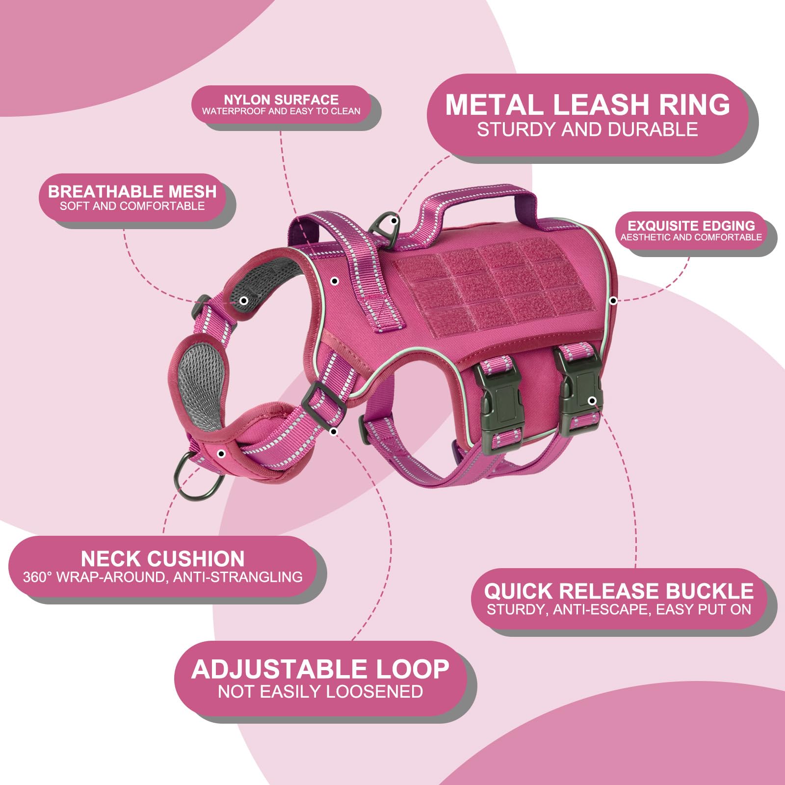 RunFido two metal rings support versatile leash options.
