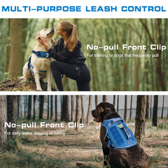 RunFido Tactical Harness back view with dual handles for reliable handling.
