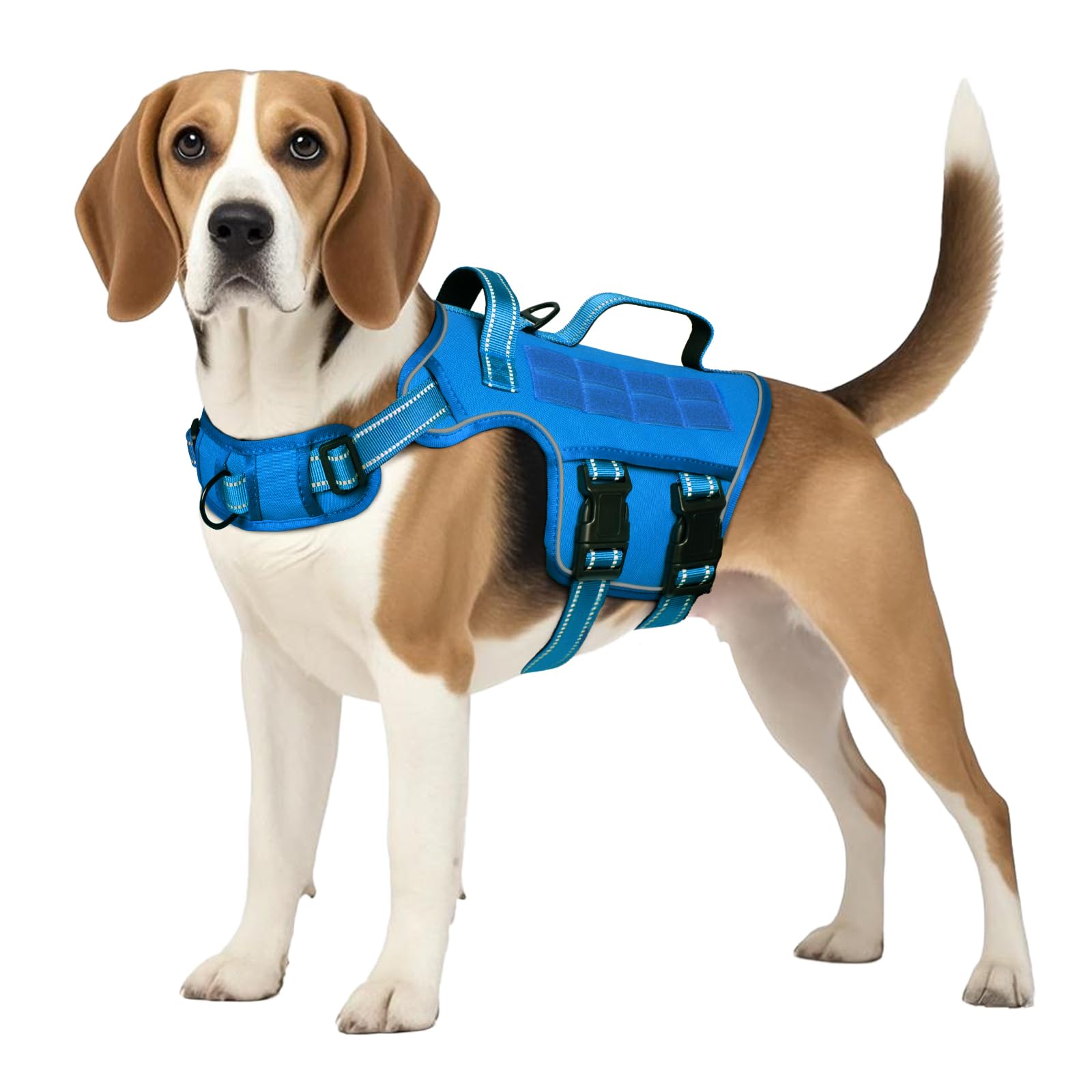 RunFido Tactical Dog Harness front view showing comfortable fit for daily walks.