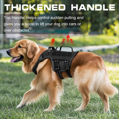 RunFido tactical dog harness medium with easy on/off buckles for quick fitting