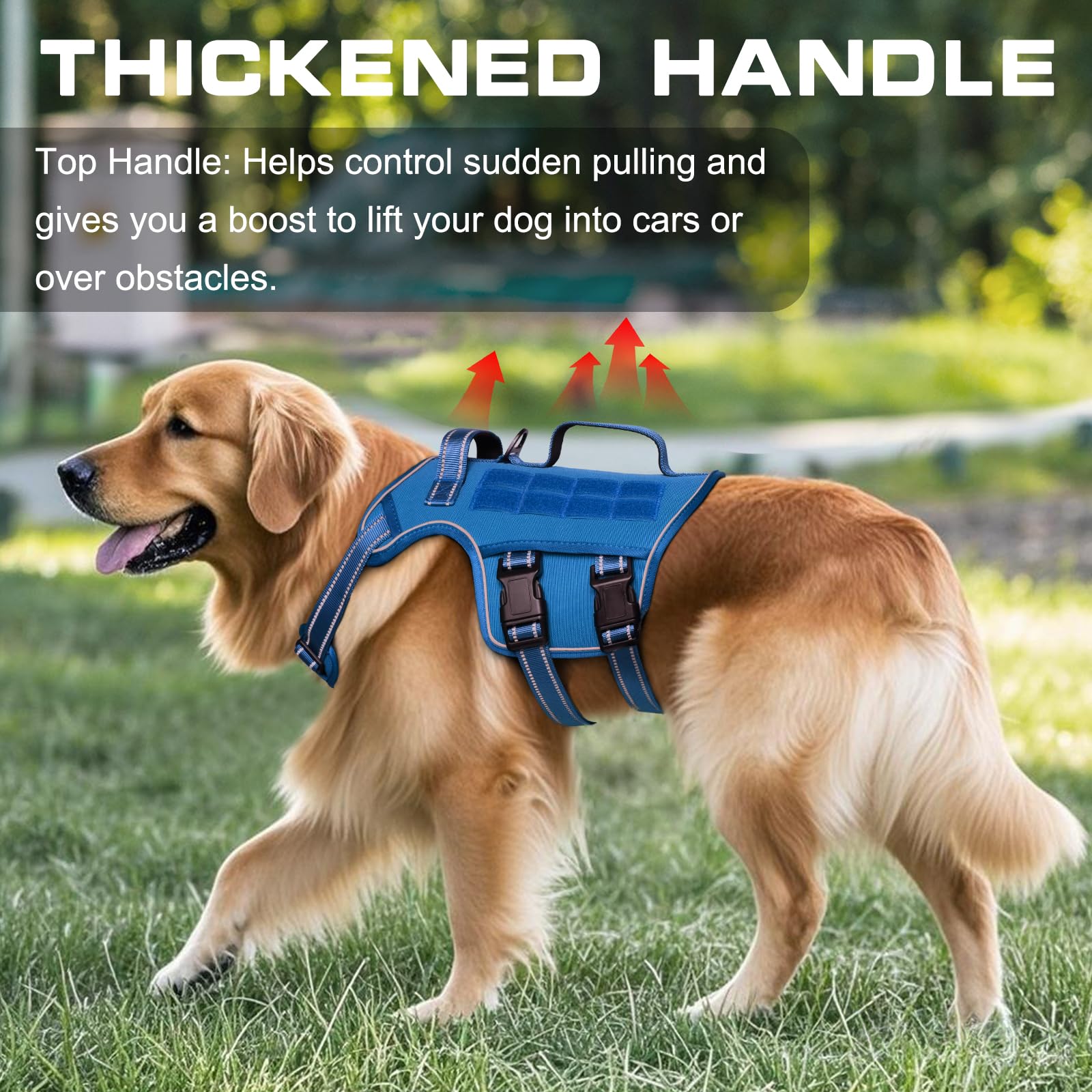RunFido Tactical Harness side adjustment demonstrates easy on/off and secure control.