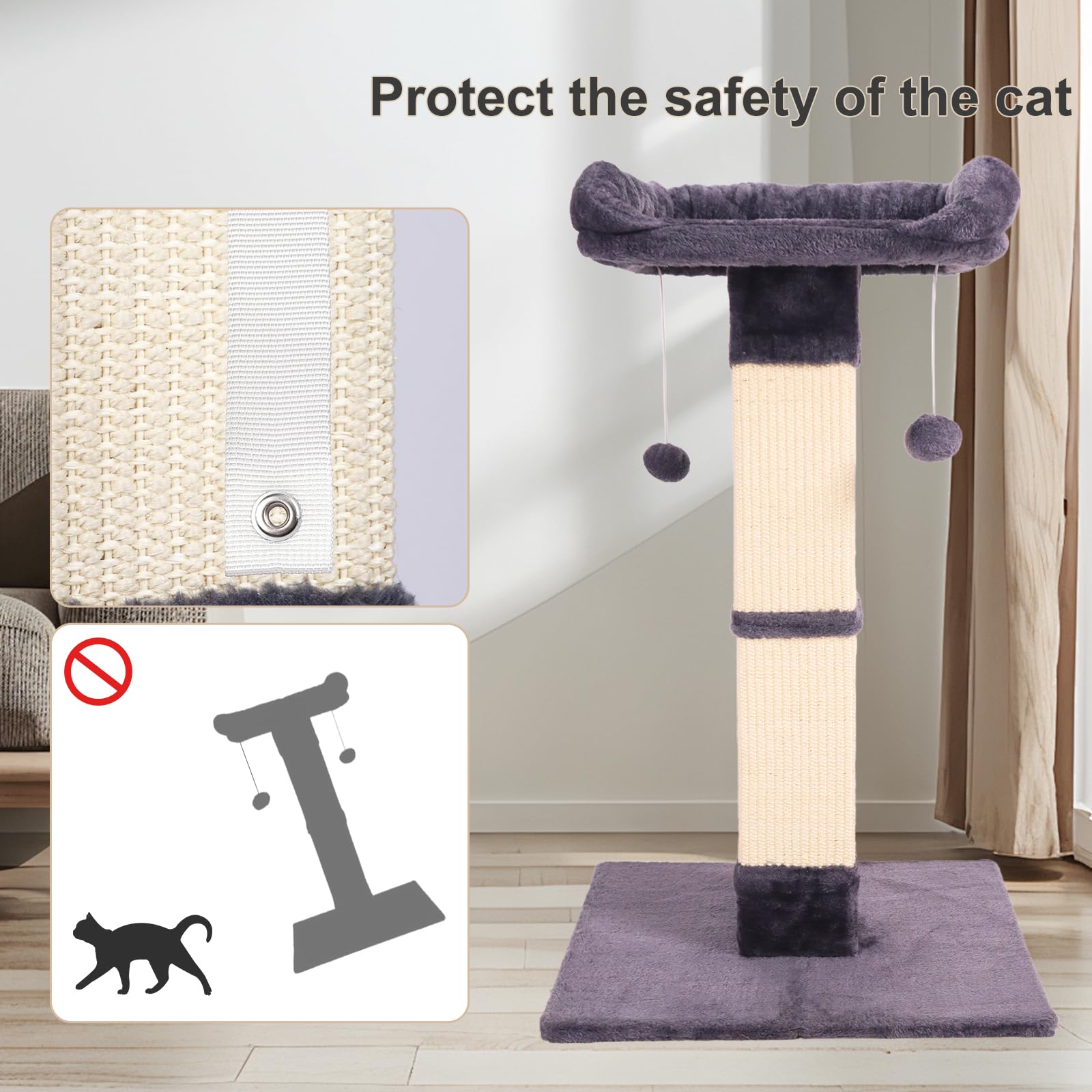 Runske 34-inch height provides a high perch without crowding living space.