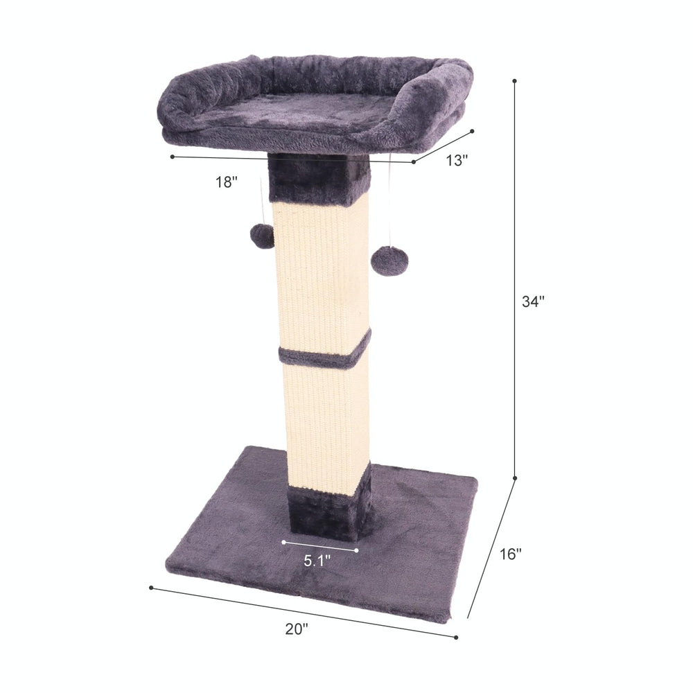 Runske large plush perch with ultra-soft faux fur for cozy naps.