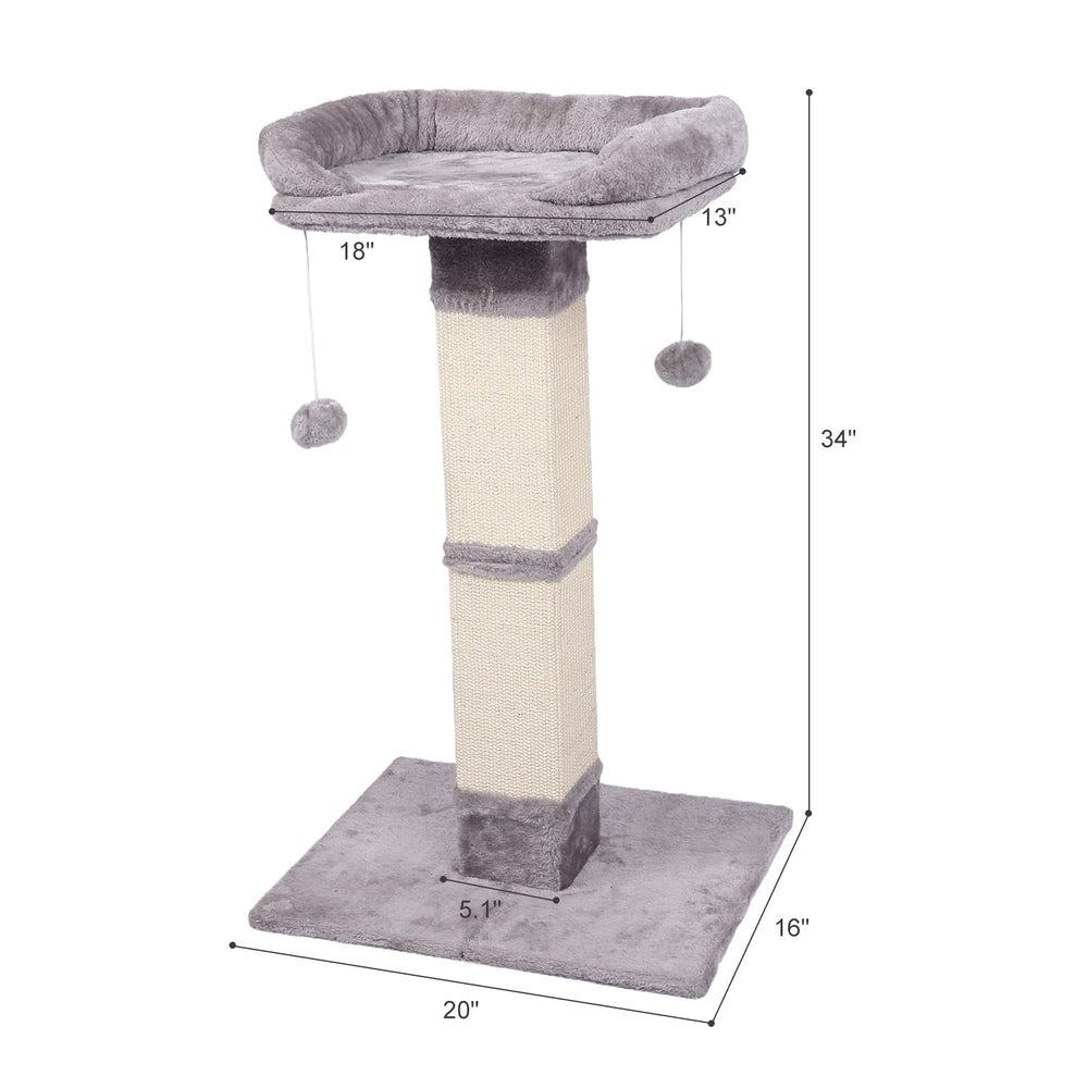 Runske sisal scratching post promotes natural claws while protecting furniture.