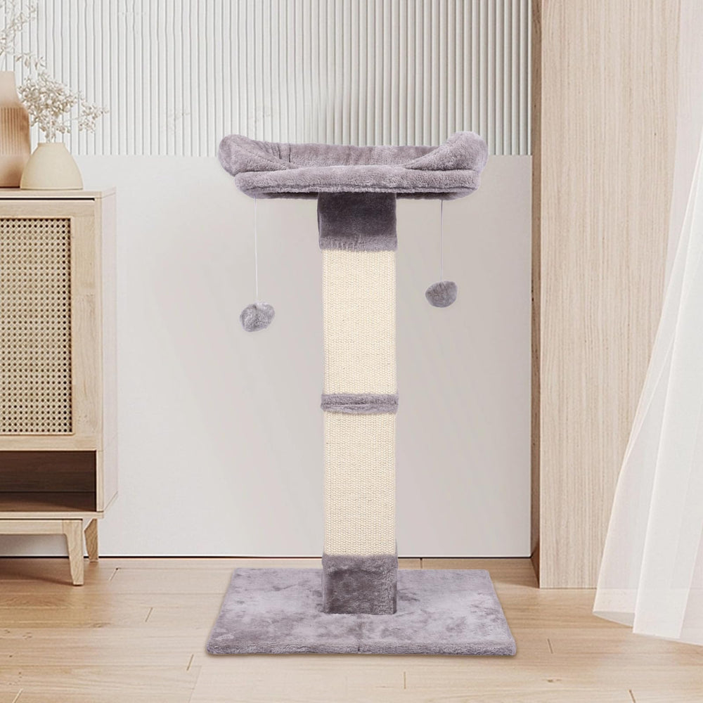 Runske 34-inch cat furniture saves floor space while entertaining indoor cats.