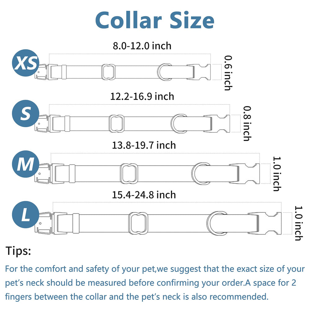 Runwing adjustable collar in S/M/L for puppies to large dogs