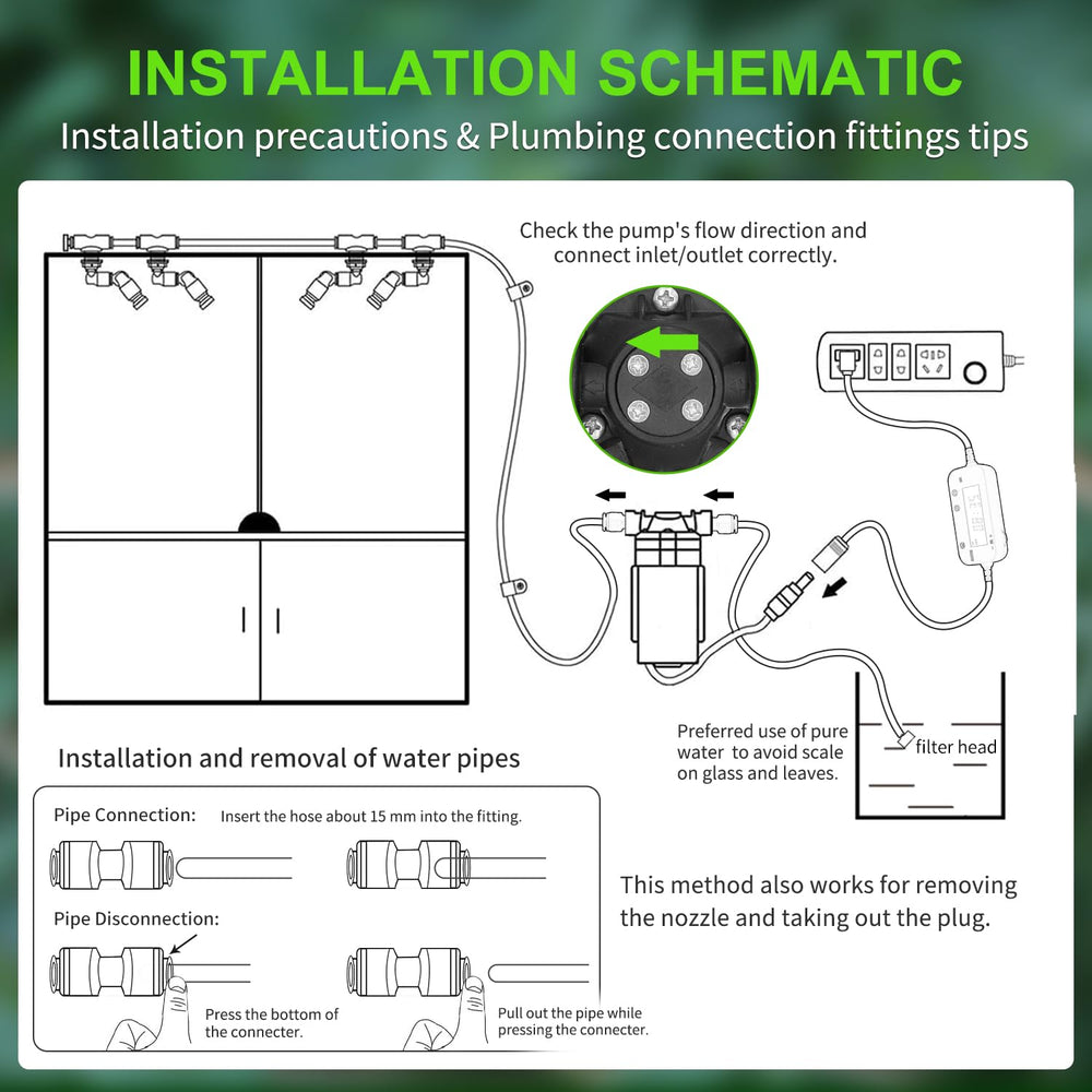 RUNWUSHENG 360-degree-nozzle-joints let you aim mist for even coverage