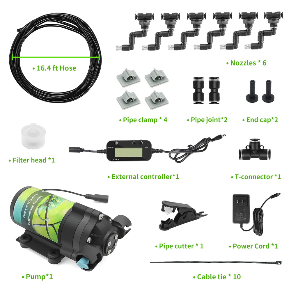 RUNWUSHENG 6-rotatable-nozzles provide flexible spray coverage in any terrarium