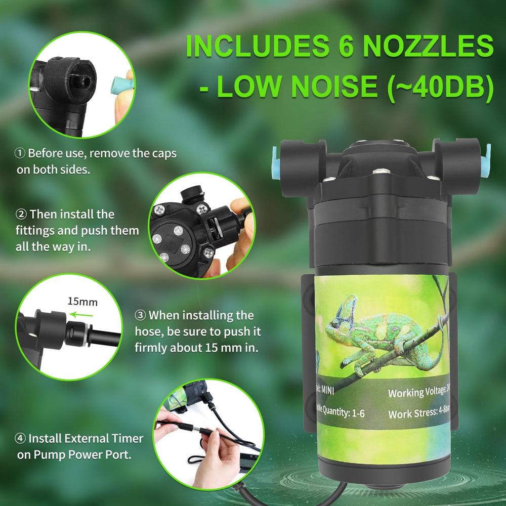 RUNWUSHENG upgraded-quiet-pump runs smoothly with low noise during day and night